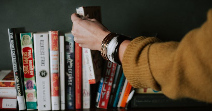 Books on shelf